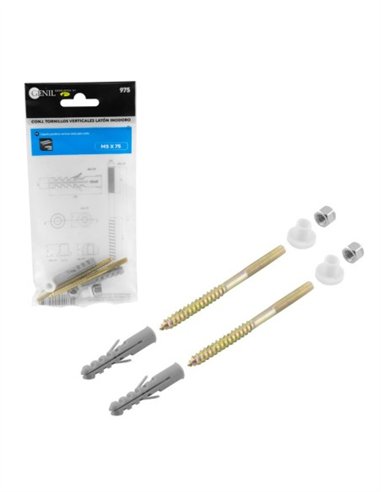 CONJUNTO TORNILLO VERTICAL INODORO - ACERO INOX M6X75