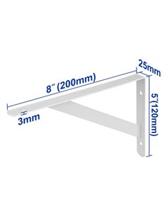 ESCUADRA DE HIERRO BLANCA WADFOW - 250X400MM 2
