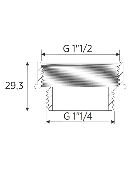 ADAPTADOR COVERTIDOR PP ROSCAS M 1 1/4" - H 1 1/2"