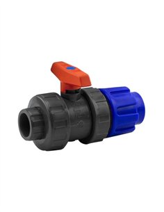 VALVULA BOLA ENCOLAR POLIETILENO - 63MM 2