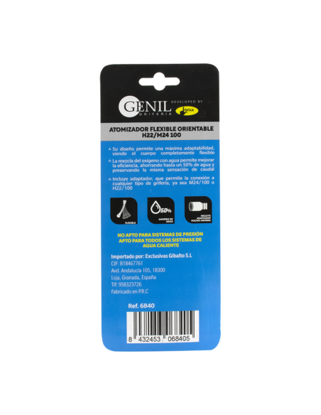 ATOMIZADOR FLEXIBLE ORIENTABLE H22/M24 100