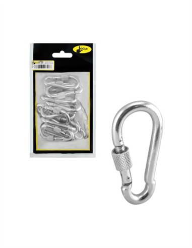 MOSQUETON BOMBERO CON SEGURO - 7X70MM - 10UDS