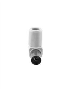 CONECTOR ACODADO BLANCO HQ ABS-METAL - HEMBRA 2