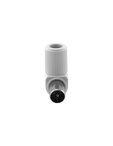 CONECTOR ACODADO BLANCO HQ ABS-METAL - HEMBRA