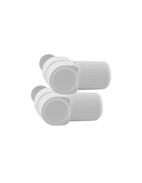 CONECTOR ACODADO BLANCO HQ ABS-METAL - HEMBRA