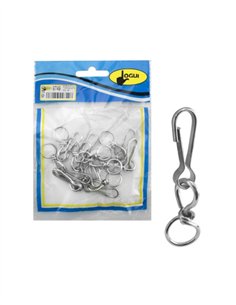 MOSQUETÓN TORNIQUETE NIQUELADO 10 UDS - 50MM 2