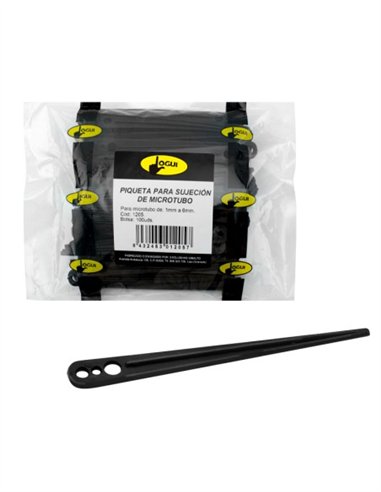 PIQUETA SUJECIÓN MICROTUBO BOLSA 100 UDS - 1 - 6MM