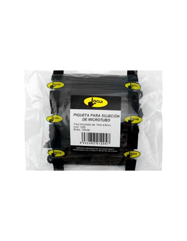 PIQUETA SUJECIÓN MICROTUBO BOLSA 100 UDS - 1 - 6MM