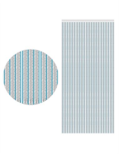 CORTINA TRANSPARENTE - AZUL - 0.90X2.10M