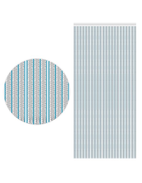CORTINA TRANSPARENTE - AZUL - 1.20X2.10M