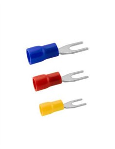 TERMINAL PRE-AISLADO HORQUILLA - 3.7MM - ROJO