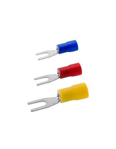 TERMINAL PRE-AISLADO HORQUILLA - 4.3MM - ROJO