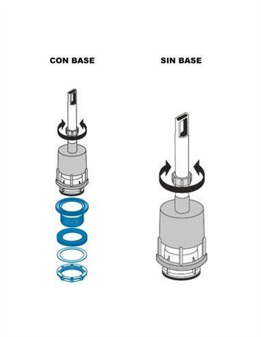 DESCARGADOR UNIVERSAL RECAMBIO ROCA "UNIVERSAL" - CON BASE
