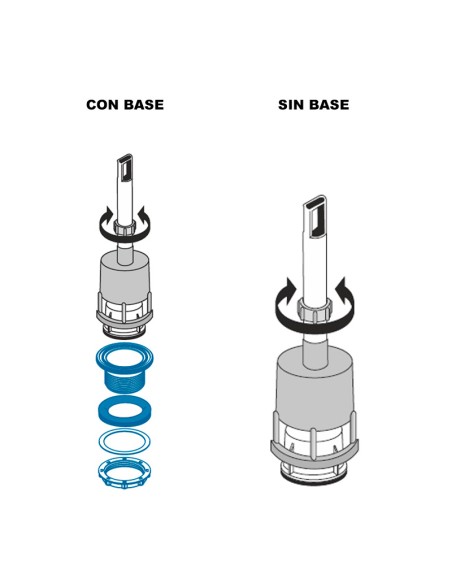DESCARGADOR UNIVERSAL RECAMBIO ROCA "UNIVERSAL" - CON BASE