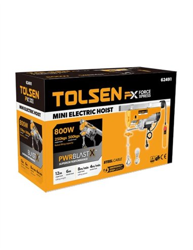 POLIPASTO ELÉCTRICO TOLSEN - 250 - 500KG