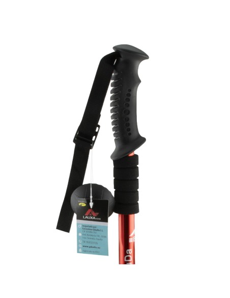 BASTON DE TREKKING 60-130CM MANGO RECTO - NEGRO