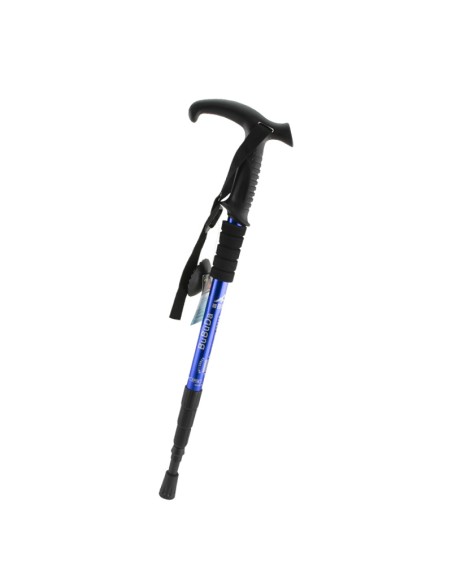 BASTON DE TREKKING 60-130CM MANGO CURVO - AZUL