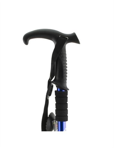 BASTON DE TREKKING 60-130CM MANGO CURVO - AZUL