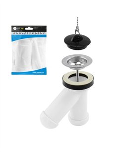 SIFÓN "Y" COMPACTO VÁLVULA LAVABO-BIDET + JUNTA CÓNICA REDUCTORA