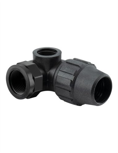 CODO FITTING HEMBRA 3 SALIDAS - 25MM - 3/4" - 1/2"