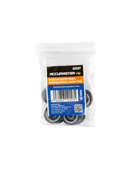 RODAMIENTO / RUEDA PARA MOSQUITERA 10 UDS - 21MM