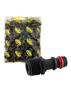 UNIÓN ROSCA MACHO C/ANILLO SEGURIDAD BOLSA 100 UDS - 20MM - 3/8"