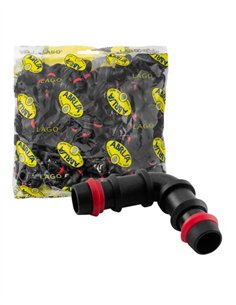 CODO C/ANILLO SEGURIDAD BOLSA 100 UDS - 20MM