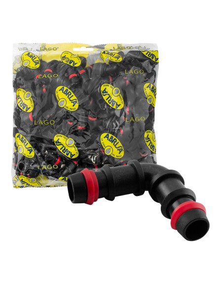 CODO C/ANILLO SEGURIDAD BOLSA 100 UDS - 20MM