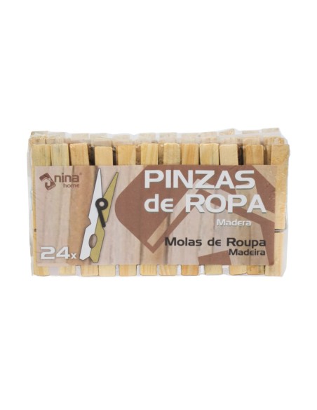 PACK 24 PINZAS DE MADERA PEQUEÑAS