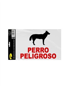 SEÑAL METÁLICA 20X30 "PERRO PELIGROSO" 2