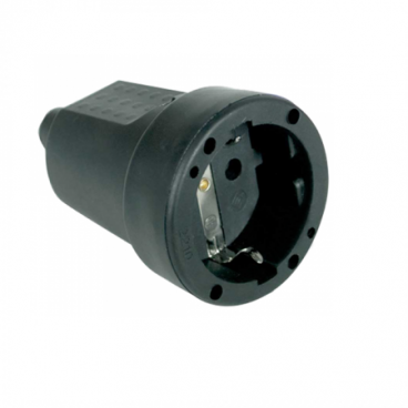 Base aérea de borracha preta 2P+TT 16A GSC 0200060