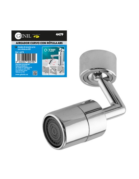 AIREADOR CURVO CON ROTULA ABS