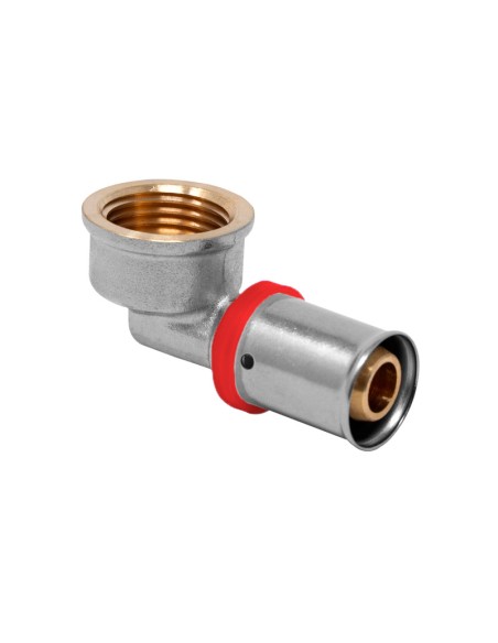 CODO HEMBRA 90º MULTICAPA PRESS TIPO U-ROJO - Ø20X1/2"