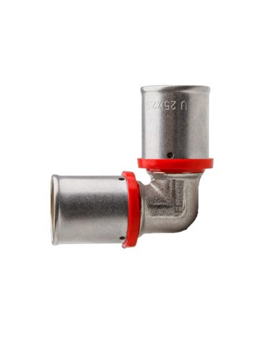 CODO 90º MULTICAPA PRESS TIPO U-ROJO - Ø20X2,0