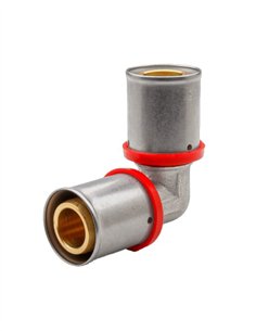 CODO 90º MULTICAPA PRESS TIPO U-ROJO - Ø20X2,0 2