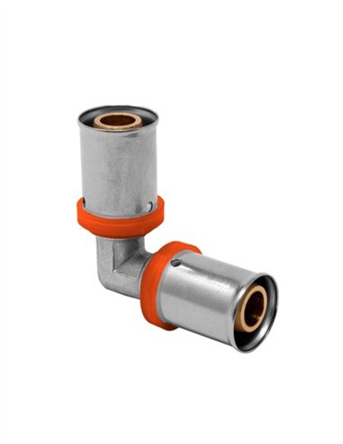 CODO 90º MULTICAPA PRESS TIPO U-ROJO - Ø20X2,0