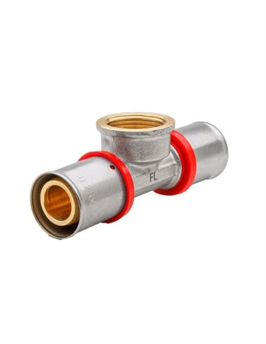 TE HEMBRA MULTICAPA PRESS TIPO U-ROJO - Ø20X1/2"