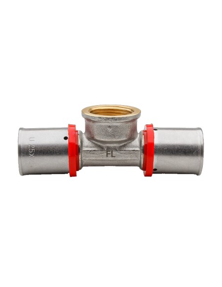 TE HEMBRA MULTICAPA PRESS TIPO U-ROJO - Ø20X3/4"