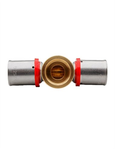 TE HEMBRA MULTICAPA PRESS TIPO U-ROJO - Ø20X3/4"