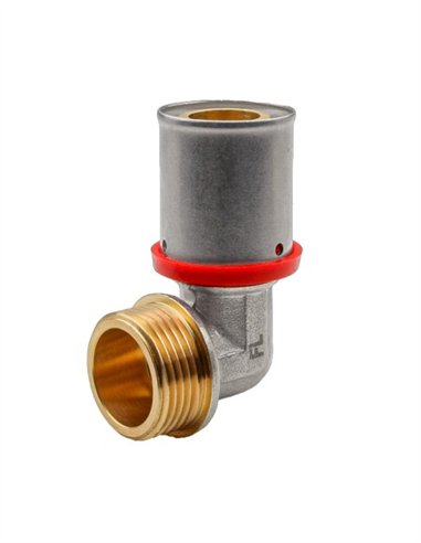 CODO MACHO 90º MULTICAPA PRESS TIPO U-ROJO - Ø16X3/4"