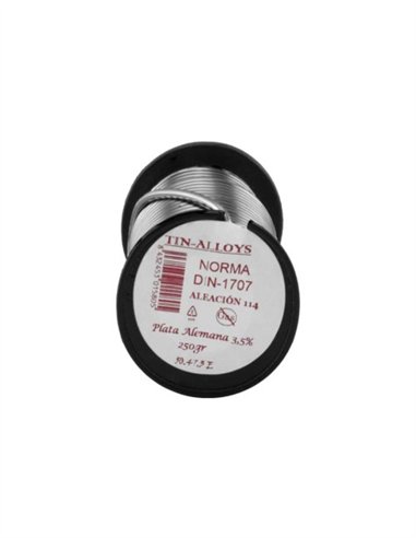 CARRETE ESTAÑO - PLATA ALEMANA 3,5% - 250GR