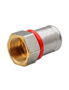 RACOR RECTO HEMBRA MULTICAPA PRESS TIPO U-ROJO - Ø16X3/4"