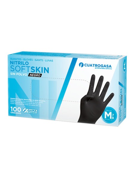 GUANTE S/POLVO NITRILO NEGRO CAJA 100 UDS - G