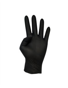 GUANTE S/POLVO NITRILO NEGRO CAJA 100 UDS - M 2