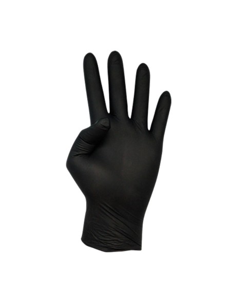 GUANTE S/POLVO NITRILO NEGRO CAJA 100 UDS - M
