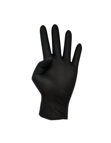 GUANTE S/POLVO NITRILO NEGRO CAJA 100 UDS - XL