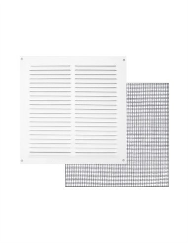 REJILLA PLANA ALUMINIO CON MOSQUITERA - 20X20MM