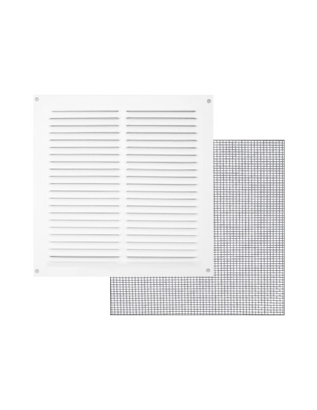 REJILLA PLANA ALUMINIO CON MOSQUITERA - 20X20MM