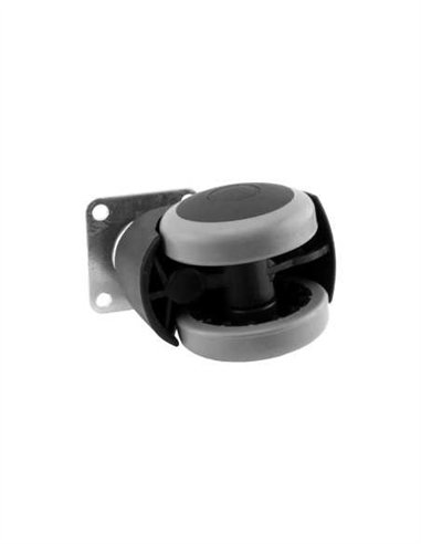 RUEDA GIRATORIA DOBLE CON PLACA