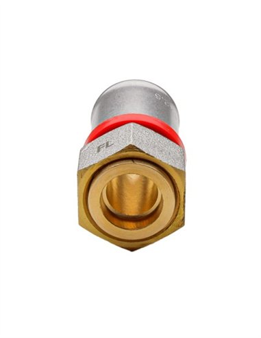 RACOR HEMBRA TUERCA MOVIL MULTICAPA PRESS TIPO U-ROJO - Ø20X1/2"